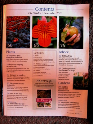 The Garden,a contents page copyright Anne Wareham The Garden,a contents page copyright Anne Wareham